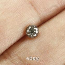 0.37 Ct Natural Loose Diamond, Round Brilliant Cut, Black Gray Diamond L5065
