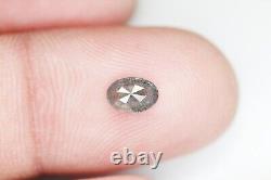 0.54 Ct Natural Loose Oval Salt And Pepper Diamond Grey Color Oval Shape Diamond