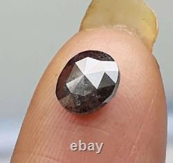 0.55 Ct, Natural Oval Loose Diamond, Grey Diamond, Polished Diamond, Salt and Pepper