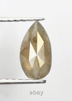 0.64 CT 12.6 MM Natural Loose Pear Shape Diamond Grey Color pear Cut diamond