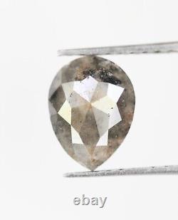 0.81 Ct Natural Loose Pear Diamond Grey Diamond Pear Cut Rustic Diamond For Ring