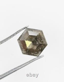 1.02 Ct Natural Hexagon Cut Loose Diamond Grey Hexagon Shape Diamond For Ring