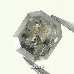 1.07 CT Emerald Cut Diamond, Salt Pepper Diamond, Natural Loose Diamond, KDL8567