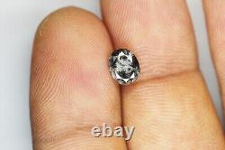 1.09 Ct Natural Oval Cut Loose Diamond Grey Color oval Rustic diamond for Ring