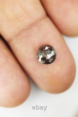 1.25 Ct Natural Loose Round Rose Cut Diamond Grey Color Rustic Diamond For Ring