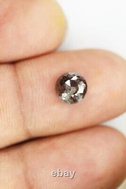 1.25 Ct Natural Loose Round Rose Cut Diamond Grey Color Rustic Diamond For Ring