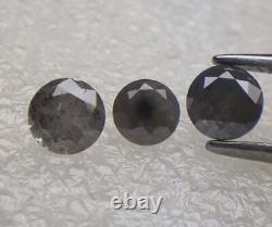 1.31 Ct, Natural Diamonds, Round Shape Brilliant Cut Diamonds, Grey Color Diamond