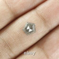 1.31 Ct Natural Loose Diamond, Pentagon Diamond, Salt And Pepper N521