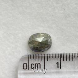 1.31Ct Natural Loose Grey Color Oval Rosecut Beautiful Engagement Diamond