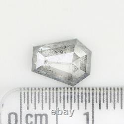 1.34 CT Natural Loose Diamond Coffin Black Grey Color 8.26 MM KDL9277