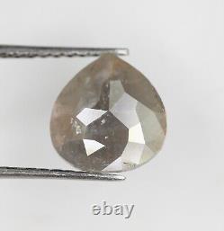 1.41 Ct Natural Loose Pear Diamond Grey Diamond Pear Cut Rustic Diamond For Ring