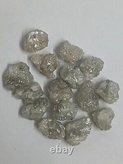 10.00+ Ct Natural Rough Loose Diamonds Whtie Grey color 4.5-6.5 mm African Mined