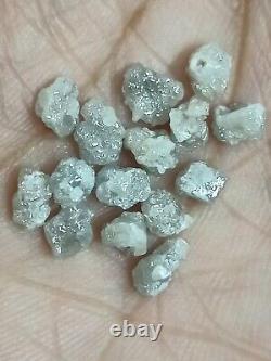 10.00+ Ct Natural Rough Loose Diamonds Whtie Grey color 4.5-6.5 mm African Mined