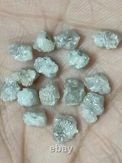 10.00+ Ct Natural Rough Loose Diamonds Whtie Grey color 4.5-6.5 mm African Mined