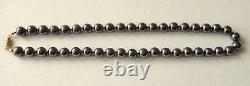 10mm Hematite Necklace 10 mm Haematite Grey Beads Various Lengths Gray Natural