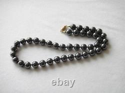 10mm Hematite Necklace 10 mm Haematite Grey Beads Various Lengths Gray Natural