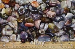 11 Pounds Tumbled Grey Botswana Agate A Grade Wire Wrapping, Reiki, Wicca