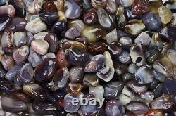 11 Pounds Tumbled Grey Botswana Agate A Grade Wire Wrapping, Reiki, Wicca