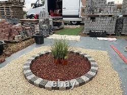 120cm garden circle stones brick tree flower surround grass border bricks edging