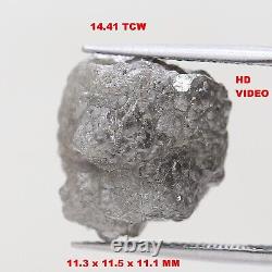 14+tcw Uncut Natural Rough Diamond Gray Color Irregular Diamond