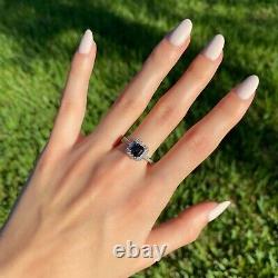 14K White Gold 1.73 tcw Dark Grey Spinel Diamond Ring SEE VIDEO with Appraisal