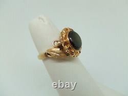 14k yellow gold star sapphire ring size 4 1/2