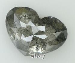 2.04 Ct Natural Loose Diamond Heart Black Grey Color I3 Clarity 9.50 MM KDL7839
