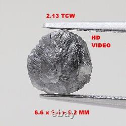 2.13 Ct, Grey Color Raw Uncut Diamond Natural Loose Rough Diamond, Raw Stone