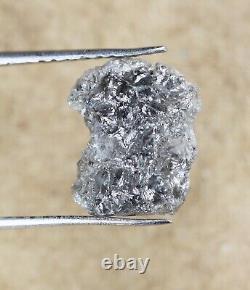 2.30ct Natural Loose Rough Diamond Silver Grey Color Raw Irregular Shape Diamond