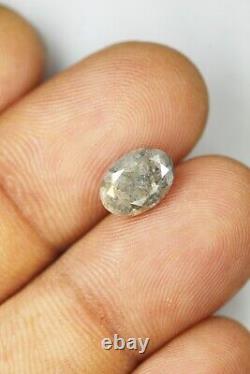 2.63 Ct Natural Oval Cut Loose Diamond Grey Color oval Rustic diamond for Ring