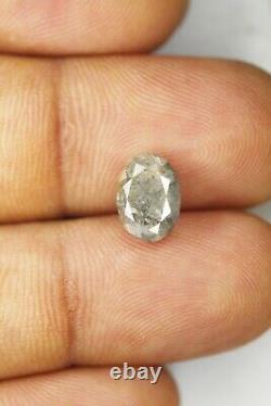 2.63 Ct Natural Oval Cut Loose Diamond Grey Color oval Rustic diamond for Ring