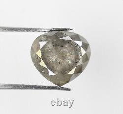 2.97 Ct Natural Loose Pear Diamond Grey Color Pear Shape Rustic Diamond For Ring