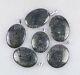 25 Pieces Natural Grey Marcasite Gemstone Silver Plated Bezel Pendant Jewelry