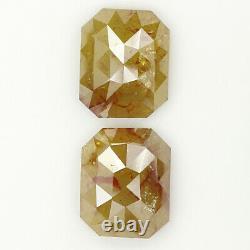 3.31 Ct Natural Loose Diamond, Radiant Pair Diamond, Yellow Grey Diamond, L6452