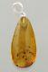 3 Fossil Insect Gnats Genuine Baltic Amber Silver Pendant 8.8g 230927-10