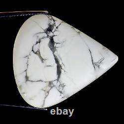 30.48 Ct Natural Howlite Gemstone Grey White Color Pear Cut