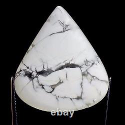 30.48 Ct Natural Howlite Gemstone Grey White Color Pear Cut