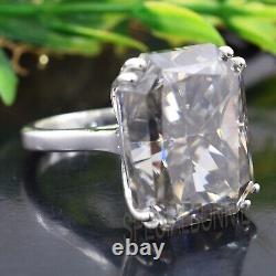 33.45Ct Grey Diamond Ring-925 Silver Certified Earth Mined Great Shine