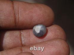 4.11cts Gray Star sapphire 100%Natural SRILANKA precious Round-Oval cut gemstone