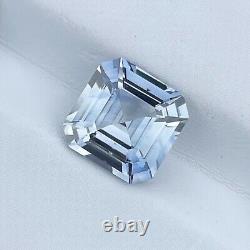 4.23 Cts Natural Grey Sapphire Unheated Asscher Cut Loose Gemstone Wedding Rings