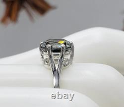 4 Ct Certified Cushion Gray Natural Diamond White Gold Finish Engagement Ring