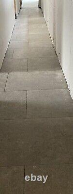 42 900xm X 600cm Pale Grey Stone Effect porcelain floor tiles
