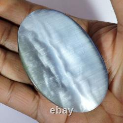 482.20Ct Natural Grey Shiny Cat's Eye Moonstone Oval Cabochon Loose Gemstone