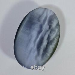 482.20Cts Natural Grey Shiny Cat's Eye Moonstone Oval Cabochon Loose Gemstone L9
