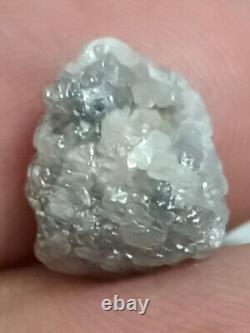 5.30 Ct Natural Rough Loose Diamond White Grey Color Irregular African Diamond