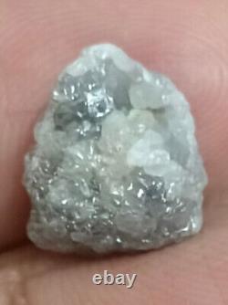 5.30 Ct Natural Rough Loose Diamond White Grey Color Irregular African Diamond