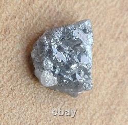 5.43 Ct Natural Loose Rough Diamond, Silver Grey African Rough Diamond For Ring