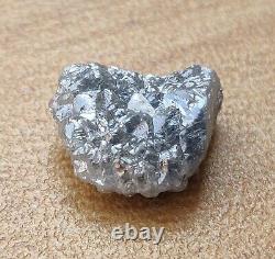 5.43 Ct Natural Loose Rough Diamond, Silver Grey African Rough Diamond For Ring