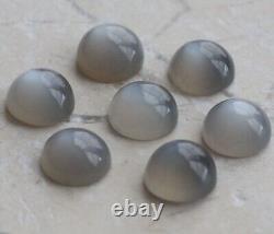 500 pcs Natural Grey Moonstone 4x4 mm Round Cabochon Gemstone AM-586