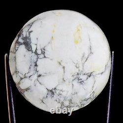 57.68 Ct Natural Howlite Gemstone Grey White Color Round Cut